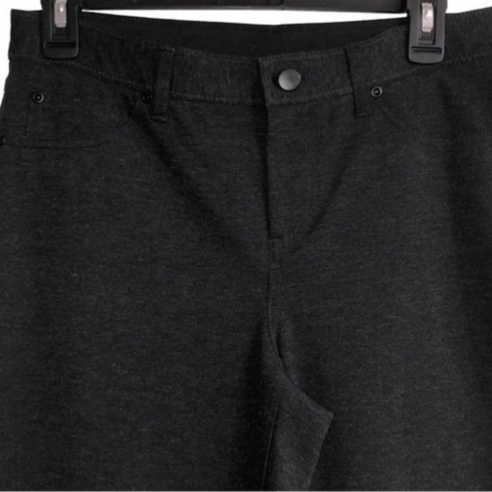 Chico's pants Size‎ 4 zipper button front closure faux pockets charcoal gray
